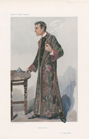 William Hooker Gillette ('Men of the Day. No. 1055. "Sherlock Holmes."') NPG D45369