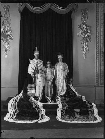 King George VI; Princess Margaret; Queen Elizabeth II; Queen Elizabeth, the Queen Mother NPG x32325