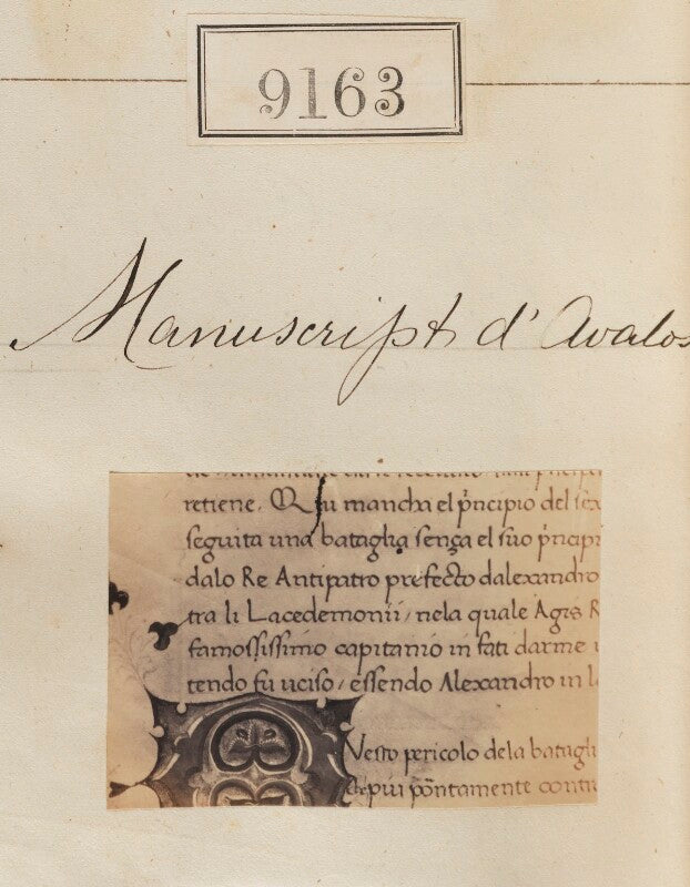 'manuscript d'avalos' npg ax58985