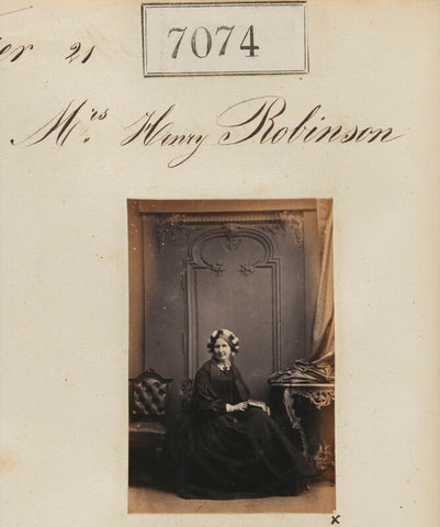 Mrs Henry Robinson NPG Ax56990