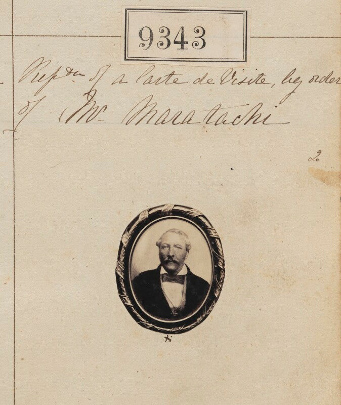 'reproduction of a carte de visite by order of mr maratachi' npg ax59152