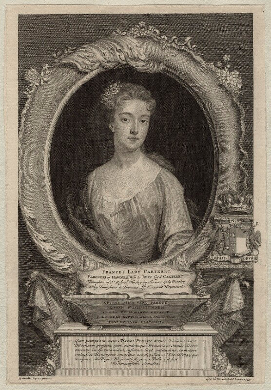 Frances carteret (née worsley), lady carteret npg d21349