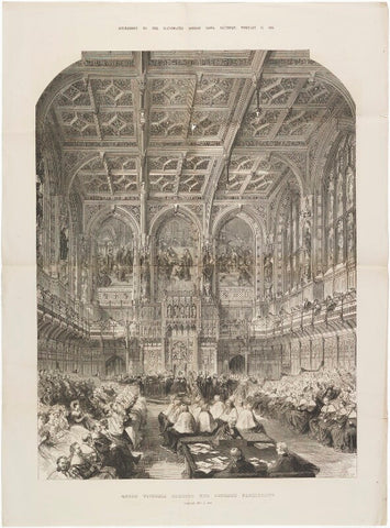 'Queen Victoria opening her seventh Parliament' (Queen Victoria) NPG D33639
