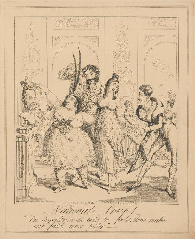 National love! (princess caroline of brunswick wolfenbüttel; bartolomeo pergami; pauline (née bonaparte), princess borghese) npg d17898b