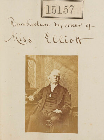 Unknown man ('Reproduction by order of Miss Elliott') NPG Ax63400