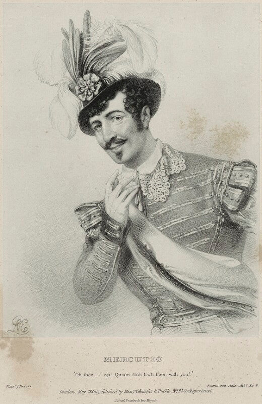 Charles kemble as mercutio in 'romeo and juliet' npg d22329