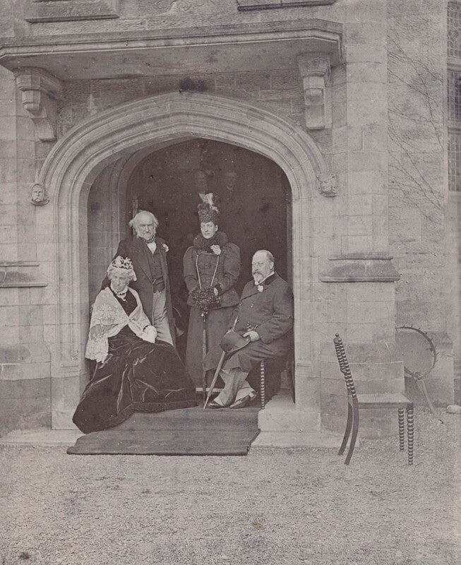 Catherine gladstone (née glynne); william ewart gladstone; queen alexandra; king edward vii npg x4072