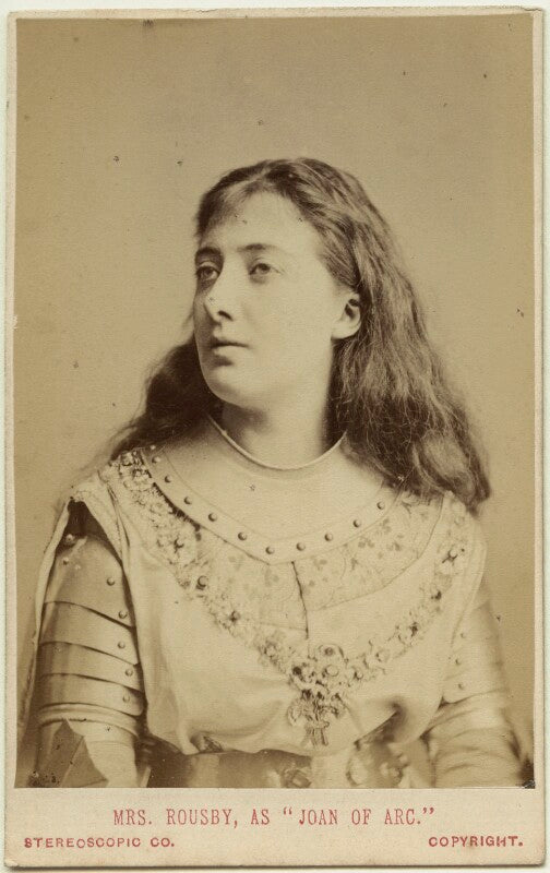 Clara marion jessie rousby (née dowse) as joan in 'joan of arc' npg ax28478