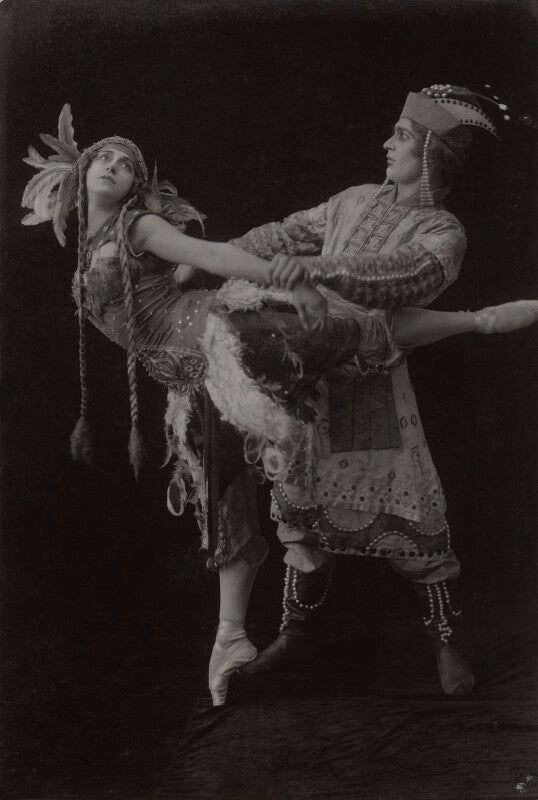 Tamara karsavina as the firebird and adolph bolm as ivan tsarevich in 'l'oiseau de feu' (the firebird) npg x85799