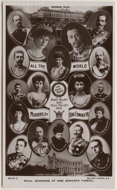 'royal mourners at king edward's funeral' npg x193016