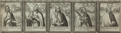 Portraits 15-19 in ''Effigies et nomina quorundam e societate Iesu qui pro fide vel pietate sun iter facti ab anno 1549 ad annum 1607'' (Rome, 1608) NPG D25315