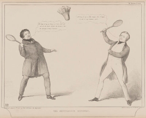 The Shuttlecock Ministry (Daniel O'Connell; Sir Robert Peel, 2nd Bt) NPG D41583