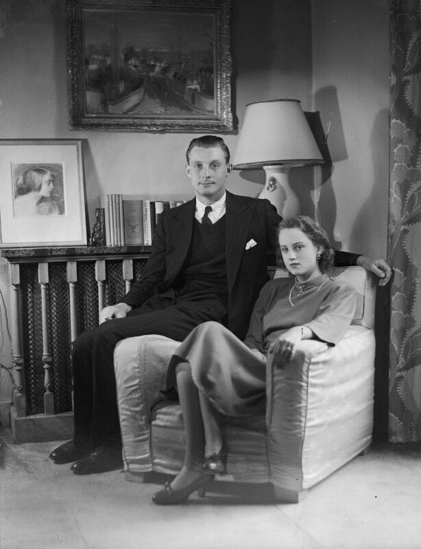 Sarah gray (née stuart), lady mills; hon. charles hedworth mills, 4th baron hillingdon npg x79790