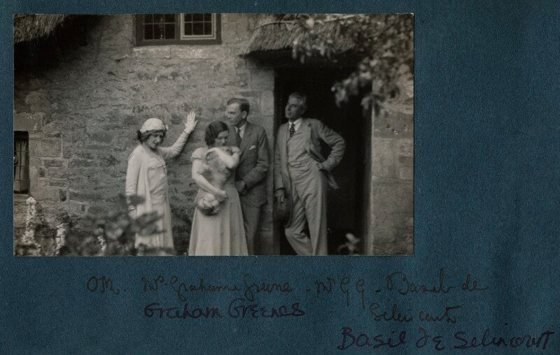 Lady ottoline morrell; vivienne ('vivien') greene (née dayrell browning); graham greene; basil de sélincourt npg ax143292