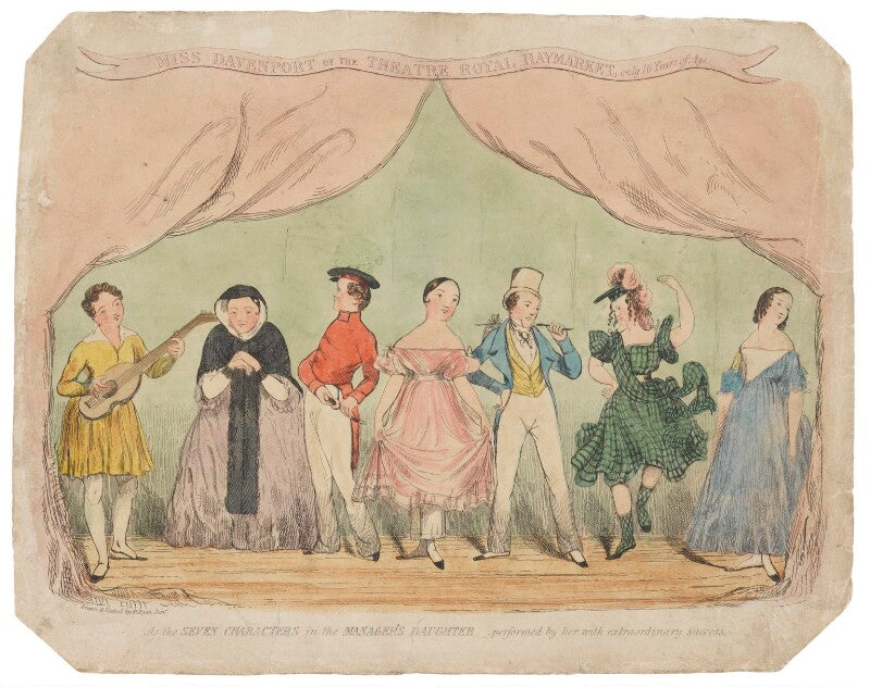 Probably jean margaret lander (née davenport) as the seven characters in 'the manager's daughter' npg d21254