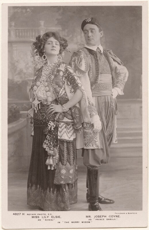 Lily elsie as 'sonia' and joseph coyne as 'prince danilo' in 'the merry widow' npg x201051