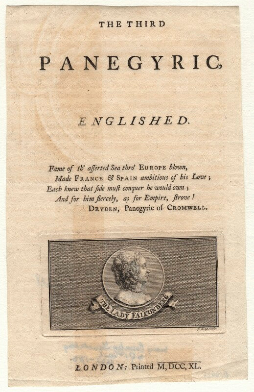 Mary (née cromwell), countess fauconberg npg d16423