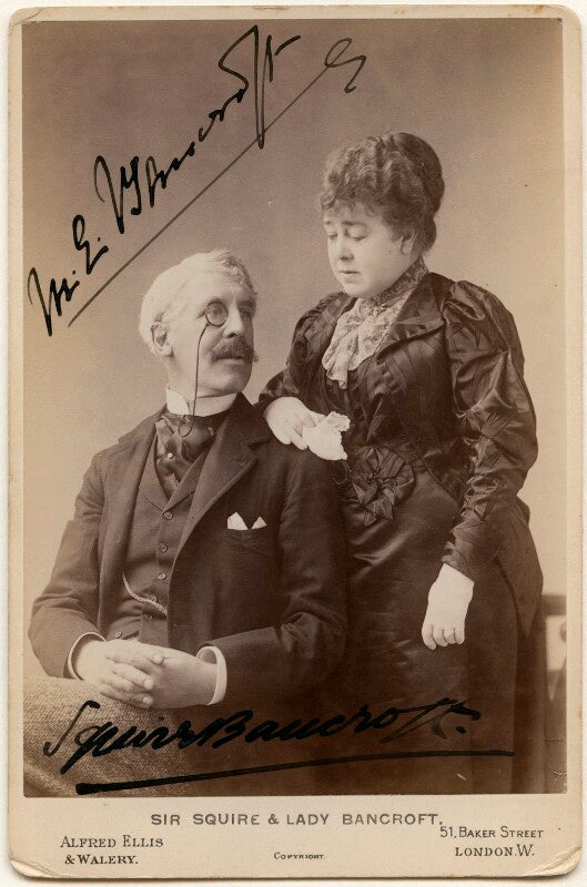 Sir squire bancroft (né butterfield); marie effie (née wilton), lady bancroft npg x197246