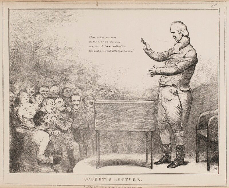 William cobbett ('cobbett's lectures') npg d40990