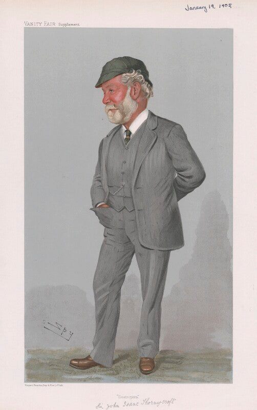 Sir john isaac thornycroft ('men of the day. no. 947. "destroyers."') npg d45258