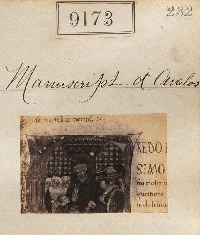 'detail from manuscript d'avalos' npg ax58995