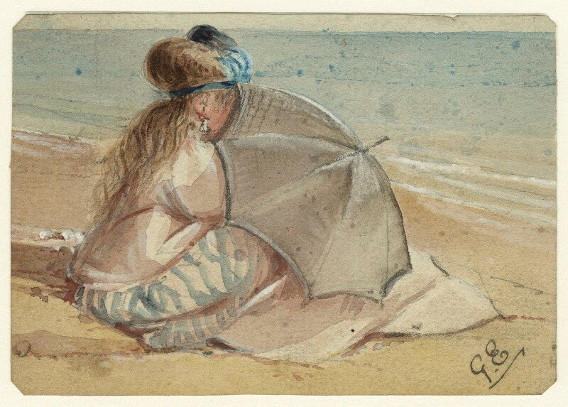 Study of an unknown woman on the beach npg d23202