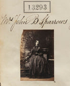 Mrs John B. Sparrows NPG Ax62926
