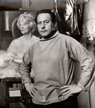 Pietro Annigoni with his portrait of the Marchioness of Dufferin and Ava NPG x88562