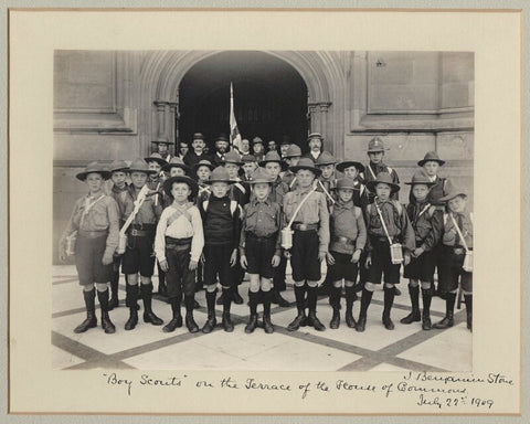 '"Boy Scouts" on the Terrace of the House of Commons' (32 unknown sitters) NPG x36244