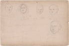 Five unknown sitters and sketchbook notes NPG D23313(60)