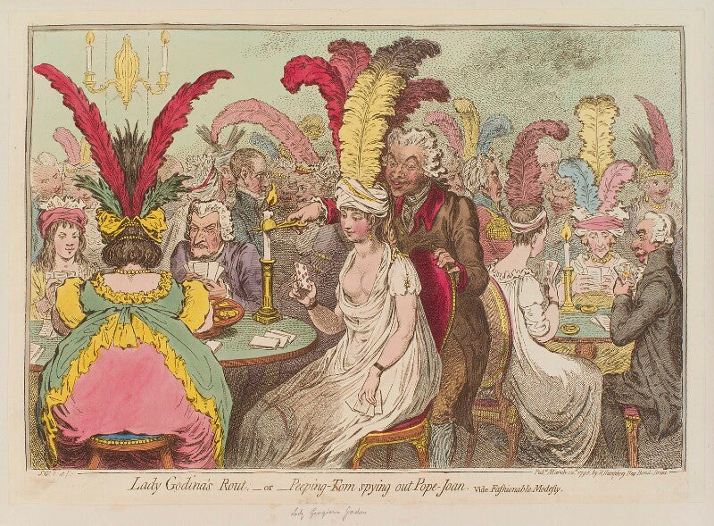 'lady godina's rout;   or   peeping tom spying out pope joan' npg d12561
