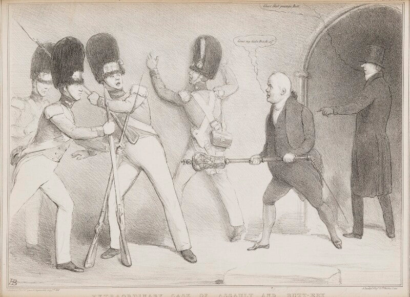 Extraordinary case of assault and butt ery (william butt; henry brougham, 1st baron brougham and vaux) npg d41263