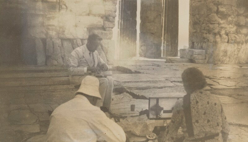 Winston churchill; walter edward guinness, 1st baron moyne of bury st edmunds; clementine ogilvy spencer churchill (née hozier), baroness spencer churchill npg ax183170