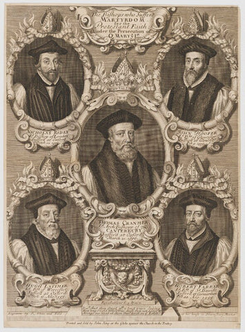'The Bishops who suffer'd Martyrdom for the Protestant Faith; under the Persecution of Queen Mary I' NPG D34237