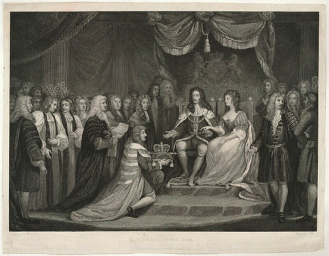 The Revolution, 1688 (King William III; Queen Mary II) NPG D32811