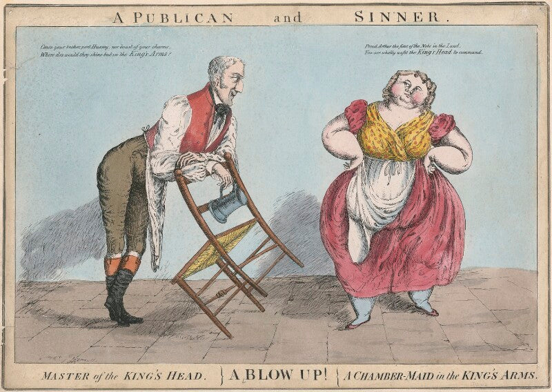 Master of the king's head: a blow up!: a chamber maid in the king's arms npg d48789