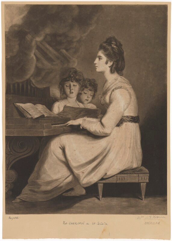 Elizabeth ann sheridan (née linley) as st cecilia npg d40701