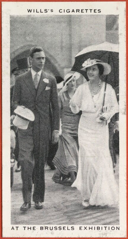 'At the Brussels Exhibition' (King George VI; Queen Elizabeth, the Queen Mother; Unknown woman) NPG D47302