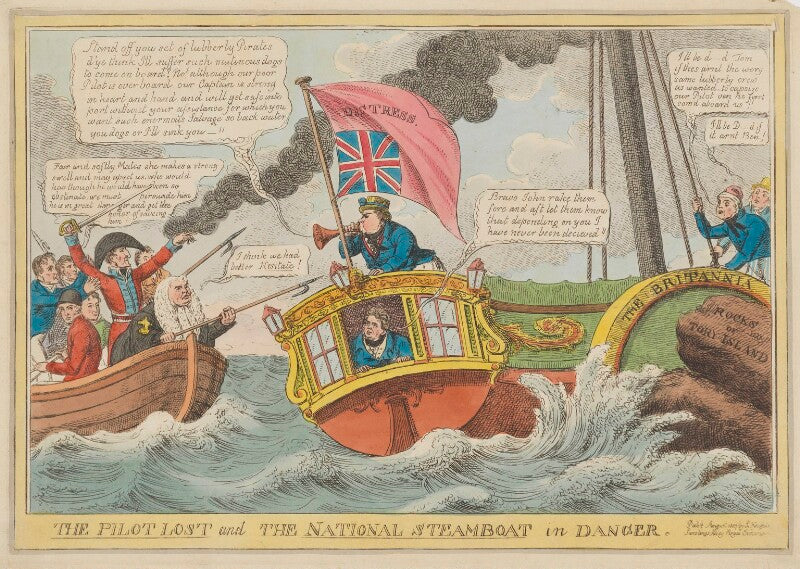 The pilot lost and the national steamboat in danger npg d46027