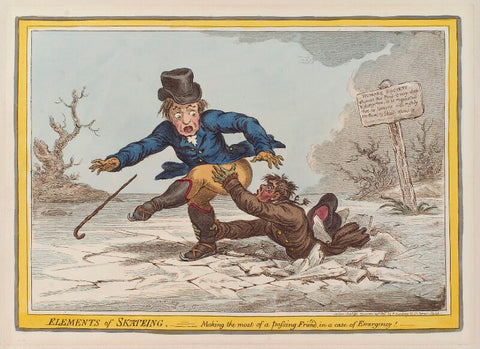 'Elements of skateing - making the most of a passing-friend, in a case of emergency!' NPG D12853