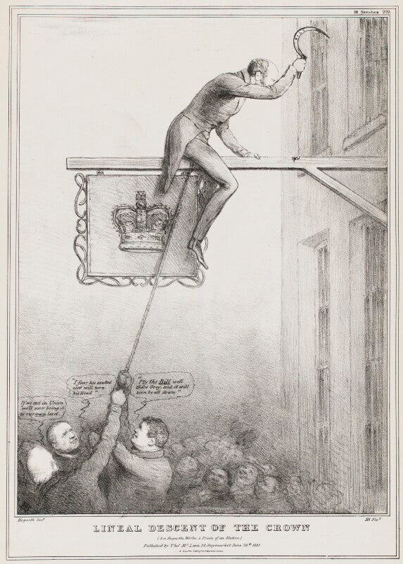 Lineal descent of the crown (william cobbett; joseph hume; daniel o'connell' charles grey, 2nd earl grey) npg d41144