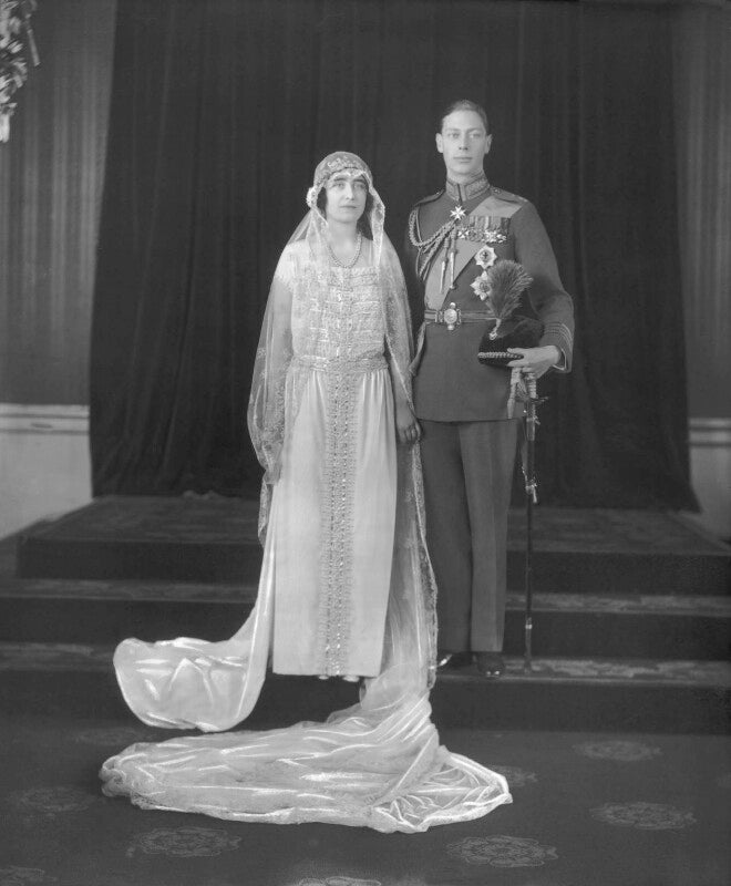 The wedding of king george vi and queen elizabeth, the queen mother npg x95766