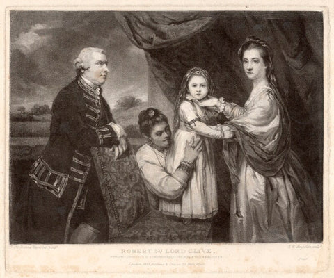 'Tysoe Saul Hancock, his wife Philadelphia, their daughter Elizabeth and their Indian maid Clarinda' (Tysoe Saul Hancock; Philadelphia Hancock (née Austen); Elizabeth Capot (née Hancock, later Austen), Comtesse de Feuillide; Clarinda) NPG D1481