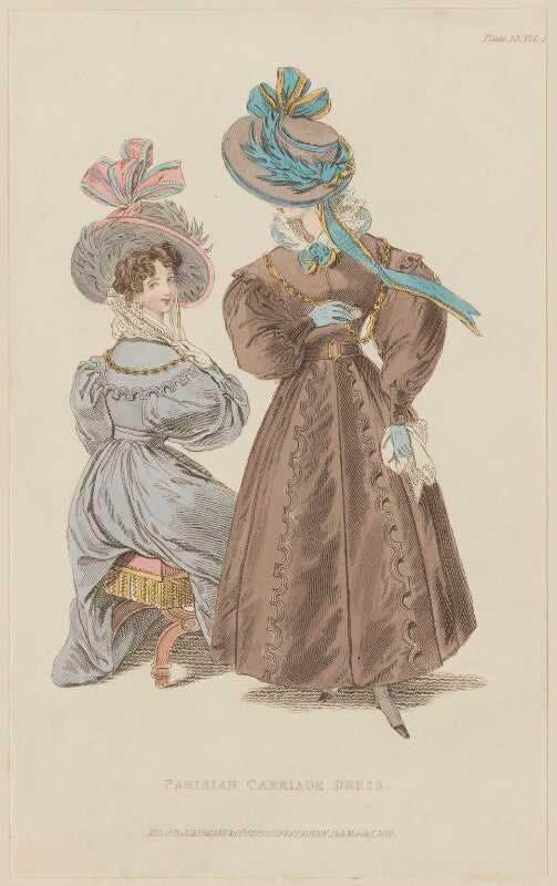 'parisian carriage dress', march 1829 npg d47627