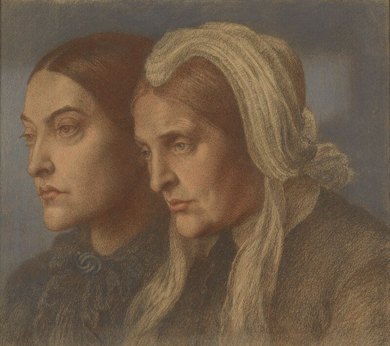 Christina rossetti; frances mary lavinia rossetti (née polidori) npg 990