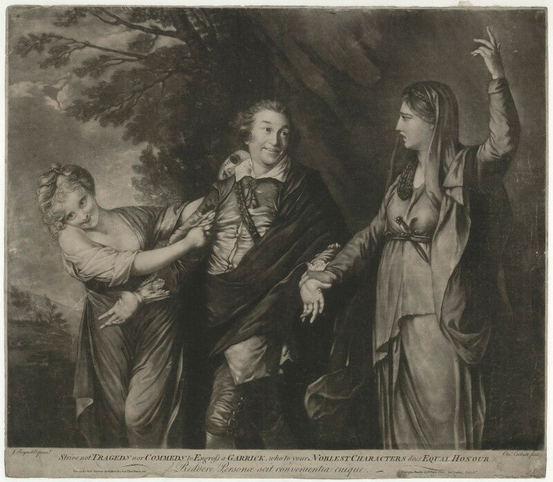 David garrick ('strive not tragedy nor comedy to engross a garrick, who to your noblest characters does equal honour') npg d34382