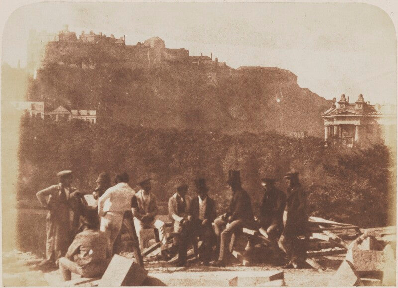 Edinburgh castle: group probably including george meikle kemp npg p6(234)