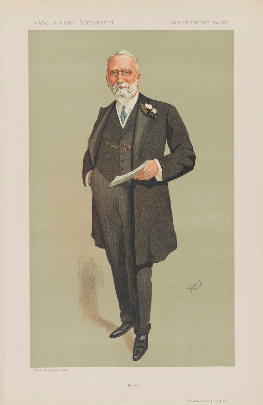 Sir evan spicer ('men of the day. no. 2271. "paper."') npg d45661