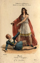 Thomas Potter Cooke as the Monster; Lecomte Menier as Zamelli in 'The Monster and the Magician' NPG D10925