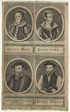 Queen Mary I; called Lady Jane Grey; Edward Seymour, 1st Duke of Somerset; Nicholas Ridley NPG D23526